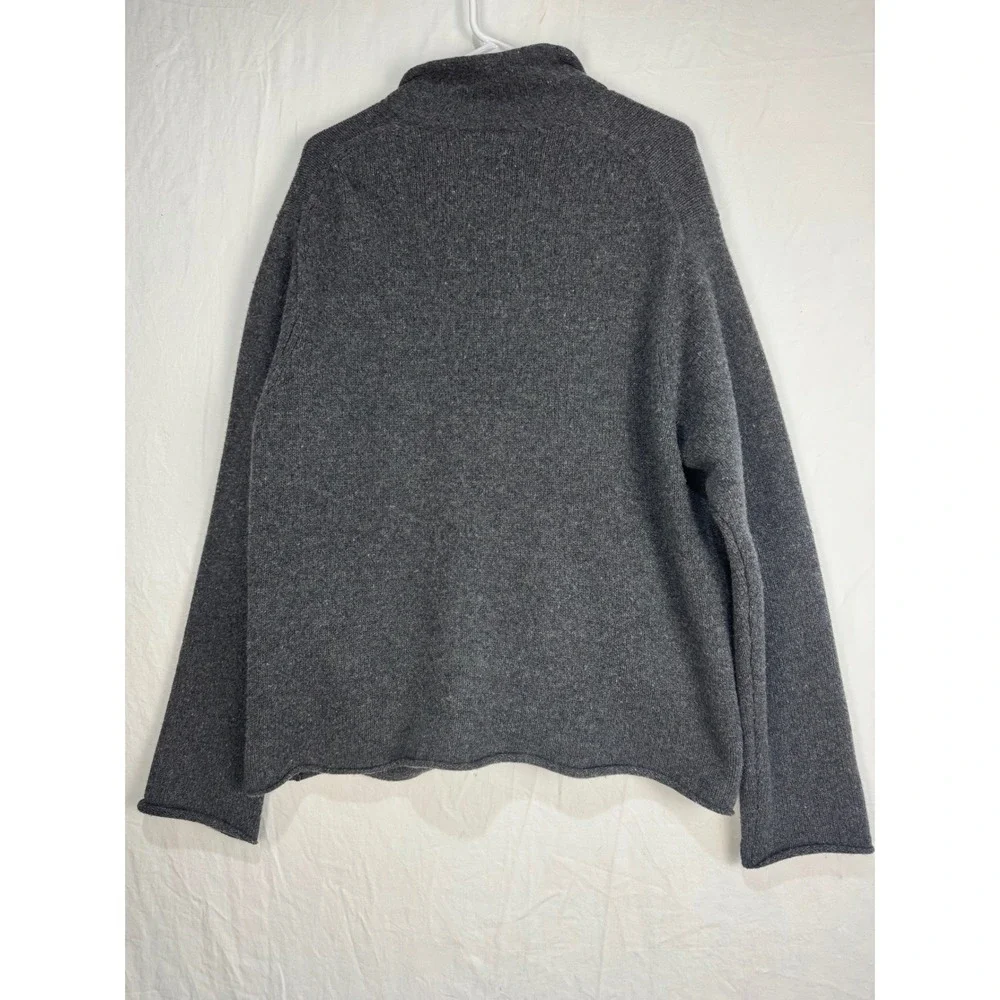 Polo Ralph Lauren Mens XL‎ Grey 100% Lambswool Full Zip Cardigan Sweater RL
